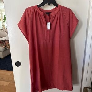 Banana Republic Women’s Short-Sleeve Tunic Top - Rust Pink